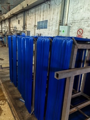 Filament winding in progress